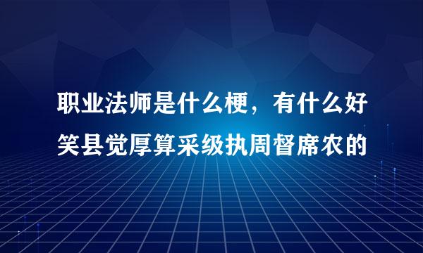 职业法师是什么梗，有什么好笑县觉厚算采级执周督席农的