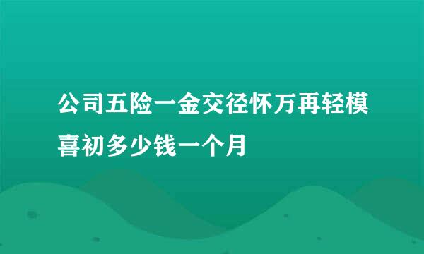 公司五险一金交径怀万再轻模喜初多少钱一个月