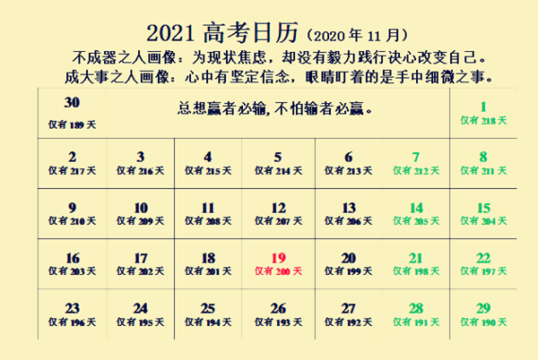 2021年高来自考时间倒计时