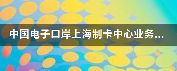 中国电子口岸上海制卡中心业务办理指南