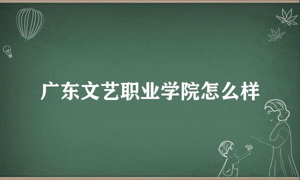 广东文艺职业学院怎么样