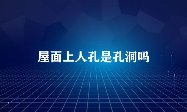 屋面上人孔是孔洞吗