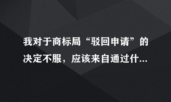 我对于商标局“驳回申请”的决定不服，应该来自通过什么途径提出复审