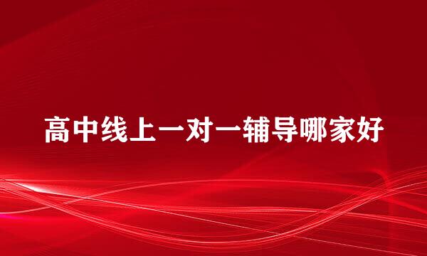 高中线上一对一辅导哪家好