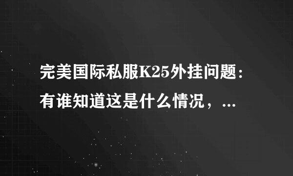 完美国际私服K25外挂问题：有谁知道这是什么情况，...