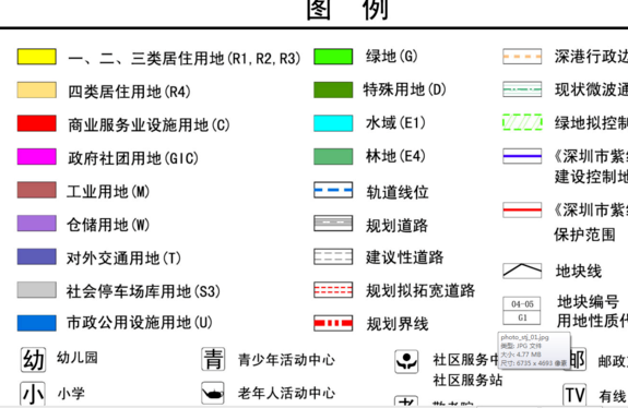 规划的C来自AD图纸中，各种用地的颜色分别是什么？希望基程晶探翻全陆但具体一些，谢谢