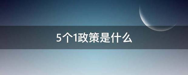 5个来自1政策是什么