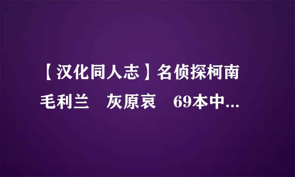 【汉化同人志】名侦探柯南 毛利兰 灰原哀 69本中文同人漫