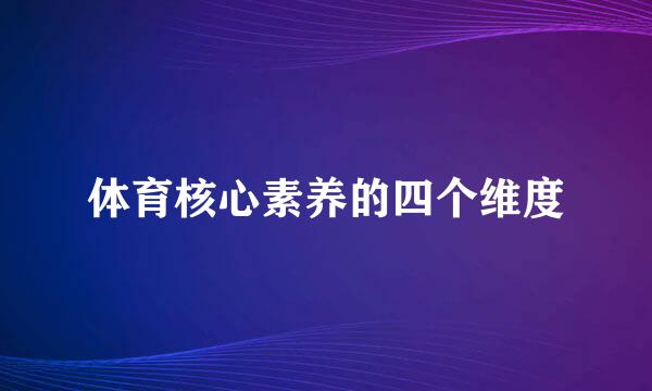 体育核心素养的四个维度