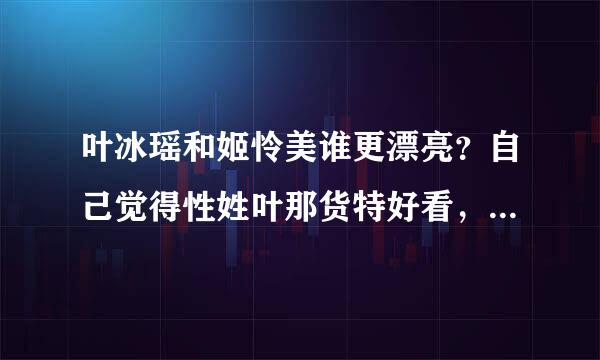 叶冰瑶和姬怜美谁更漂亮？自己觉得性姓叶那货特好看，蓝眸美人，姬 怜美怪怪的