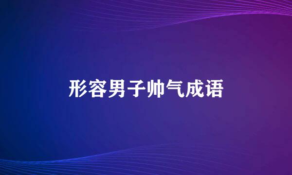 形容男子帅气成语