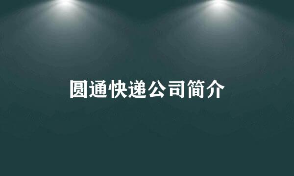 圆通快递公司简介