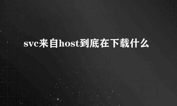 svc来自host到底在下载什么