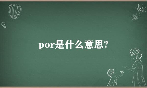 por是什么意思?