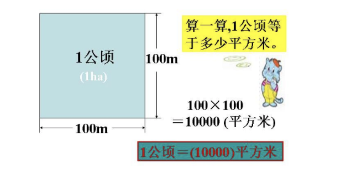 1公顷等于多少平方米。