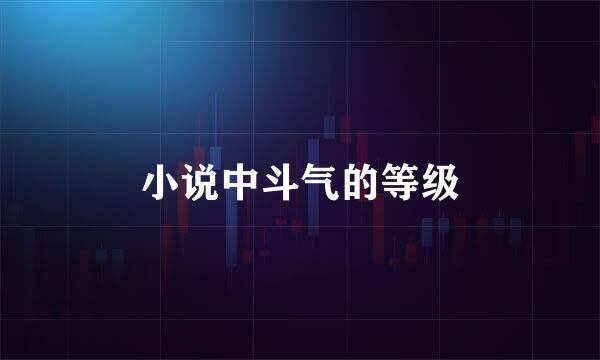 小说中斗气的等级