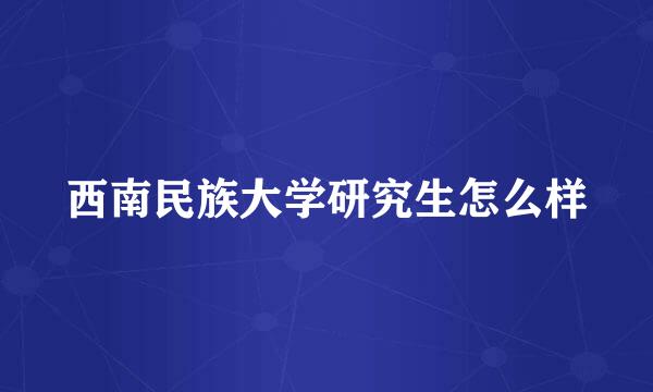 西南民族大学研究生怎么样