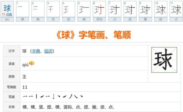 球组词有哪些?