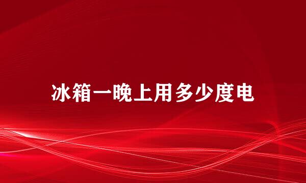 冰箱一晚上用多少度电