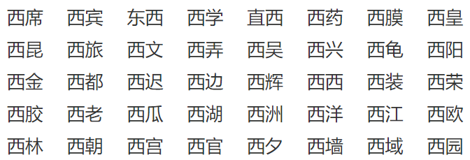 西字多音字