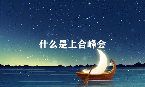 什么是上合峰会