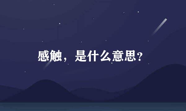 感触，是什么意思？