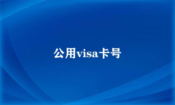 公用visa卡号