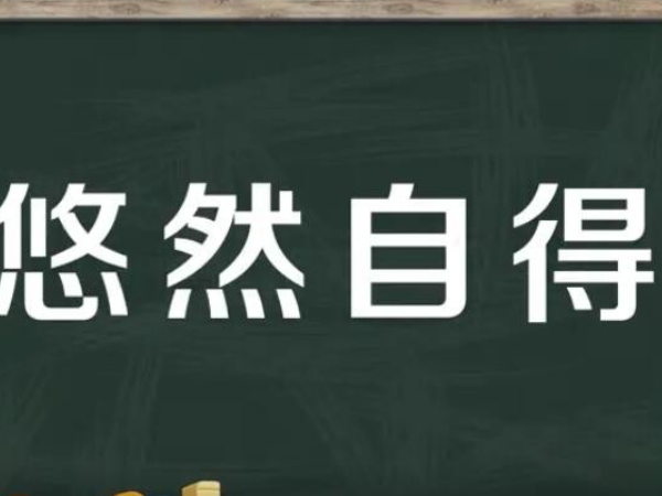 悠然自得的意思