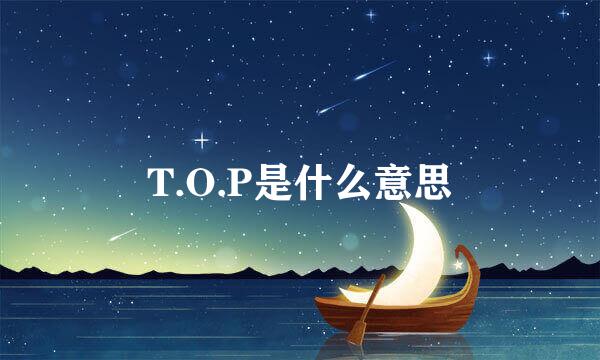 T.O.P是什么意思