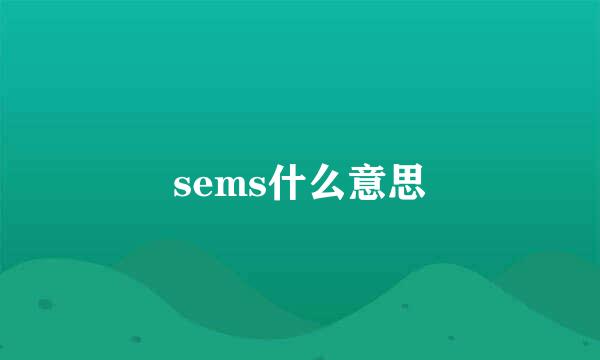 sems什么意思