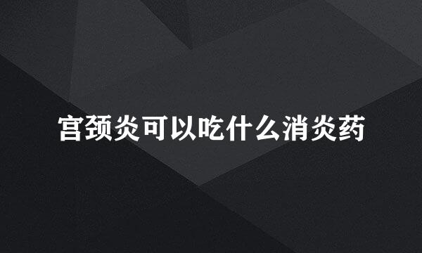 宫颈炎可以吃什么消炎药