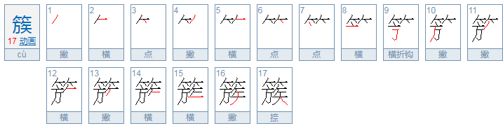 簇怎么读？