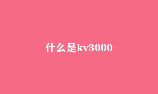 什么是kv3000