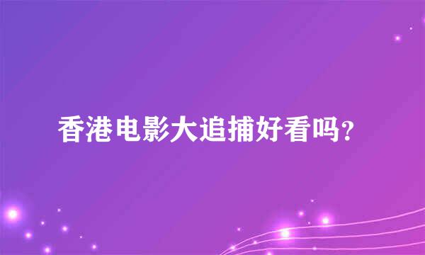 香港电影大追捕好看吗？