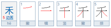 禾字的笔顺