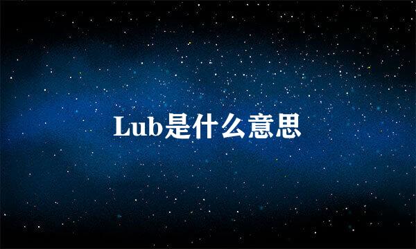 Lub是什么意思