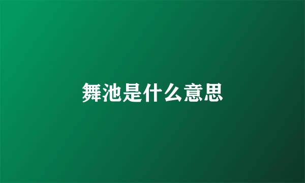 舞池是什么意思