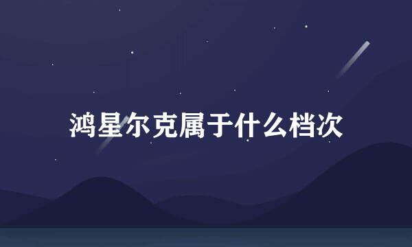 鸿星尔克属于什么档次