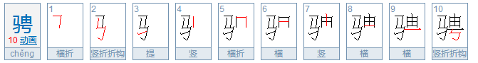 一个马一个聘的右半边是什么字？读什么？