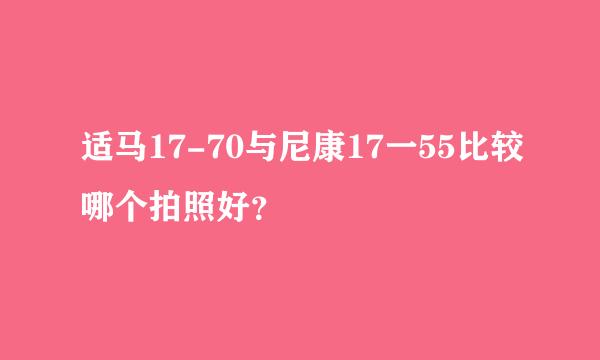 适马17-70与尼康17一55比较哪个拍照好？