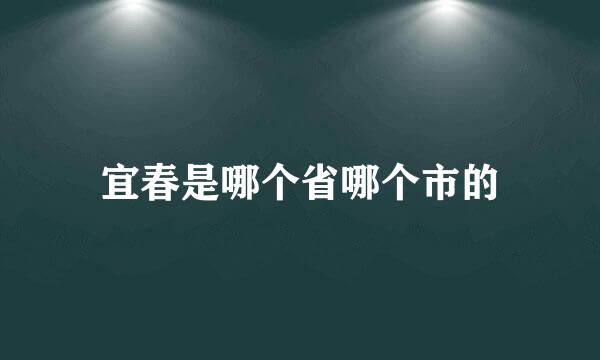 宜春是哪个省哪个市的