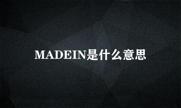 MADEIN是什么意思