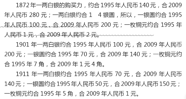 清朝时期的一块钱到现在值多少钱？