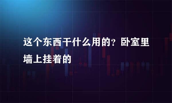 这个东西干什么用的？卧室里墙上挂着的