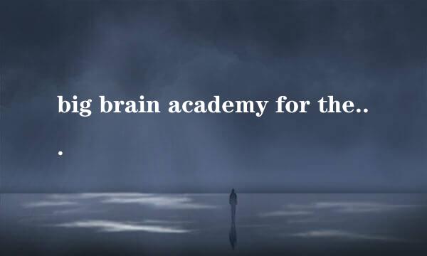 big brain academy for the wii游戏