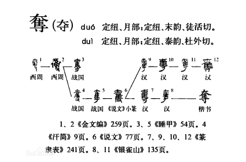 夺字怎么组词