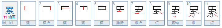 累多音字组字