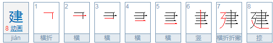 建有什么偏旁