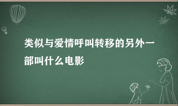 类似与爱情呼叫转移的另外一部叫什么电影