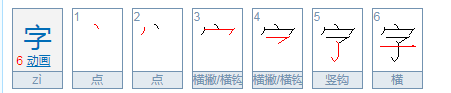 字的笔顺